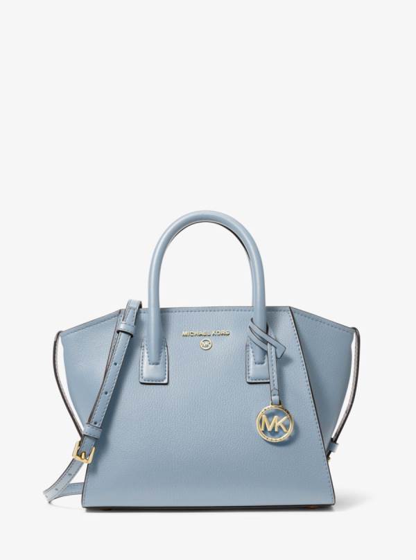 Damske Satchel Taske Michael Kors Avril Small Leather Top-Zip Modre - Kabelky Michael Kors Slevy | RZFAE-2456